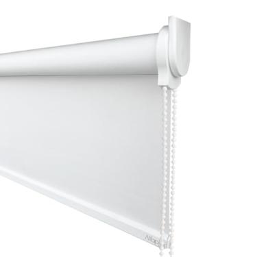 Imagem de Cortina Persiana de Rolo Blackout (Comando lado DIREITO) (Tóquio 01 - SEM BANDÔ, 1,40 (lar) x 2,35 (alt) - Acabamento Branco)