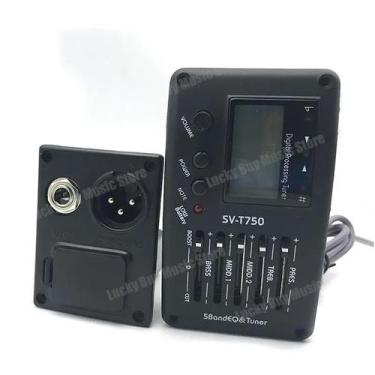 Imagem de Equalizador Captador Viola Violão Aço Nylon Kailg Sv-T750 cor Preto - 