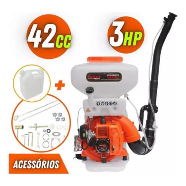 Imagem de Atomizador Pulverizador Costal Vulcan Vat20 L Expulsa Graos & Granulados Motor 2T a gasolina