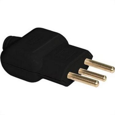 Imagem de Pino Prensa Cabo Macho Interneed 2 Polos+Terra 10A. Preto 61694 - Kit 
