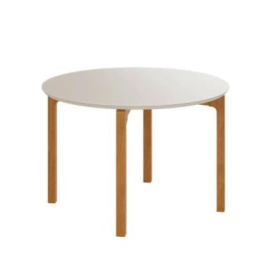 Imagem de Mesa de Jantar Redonda Cativa Off White 1,08 M - JCM Movelaria