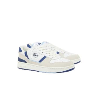 Imagem de Lacoste Tênis feminino T-Clip Set, Branco/Azul marinho, 37