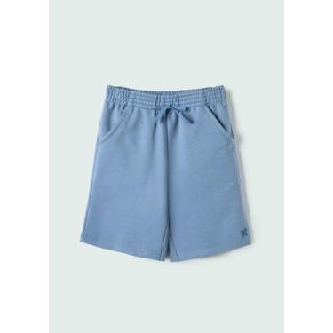Imagem de Bermuda Básica Infantil Menino Em Moletom - Hering, 010, Azul médio