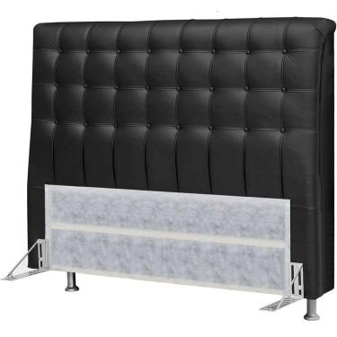 Imagem de Cabeceira Dama 1,95cm Cama Box King Size Corino Preto