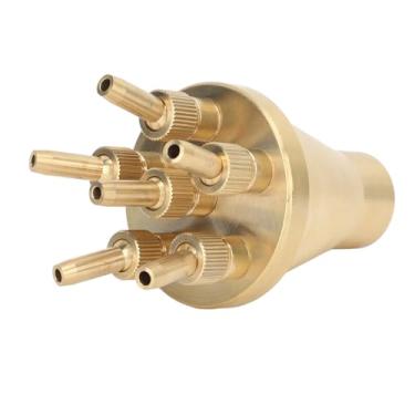 Imagem de aqxreight Cabeça do Bico de Fonte de Cobre Cabeça de Sprinklers de de Pulverização Com Bico Poroso de água para Baixo Coluna de água para Grandes Fontes Arquitetônicas (G1in)