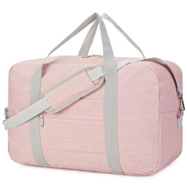 Imagem de Bolsa de mão dobrável Narwey para United Airlines 40L rosa