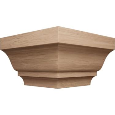 Imagem de 1 5/20.3 cm P x 6 cm A WM52 Americraft Solid Hardwood Stain Grade MiterLink Crown Molding Outside Corner, Red Oak (Matches Moulding MLDW01X03WM52RO)