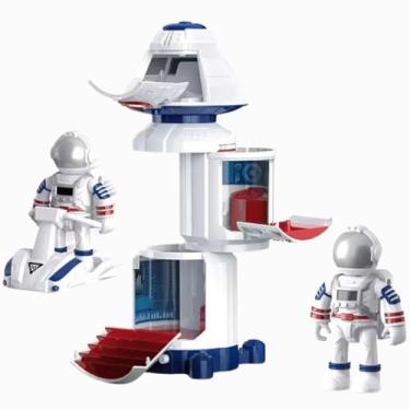 Imagem de Kit de Brinquedos Espaciais Conjunto com Foguete Nave Espacial e Robô Astronauta