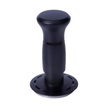 Imagem de Ioensy Tamper de café expresso, prensa manual de 58 mm, acessórios para expresso, base plana de aço inoxidável para máquinas de café, café e bar, Preto