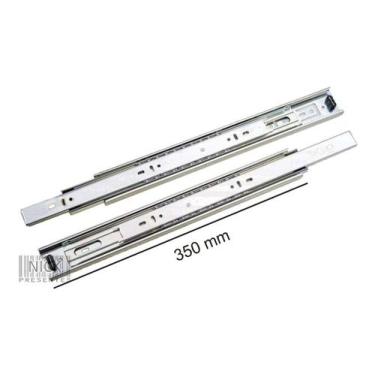 Imagem de Trilho Para Gaveta Corrediça Telescópica 350mm 35cm O Par Cor Prateado