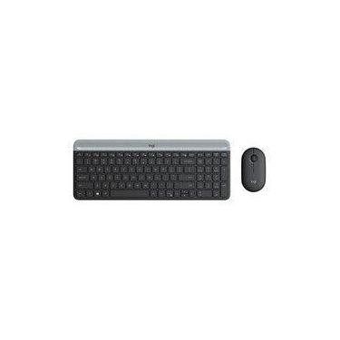 Imagem de Kit Teclado + Mouse sem Fio Logitech MK470 1000dpi Preto/Cinza - 920-0