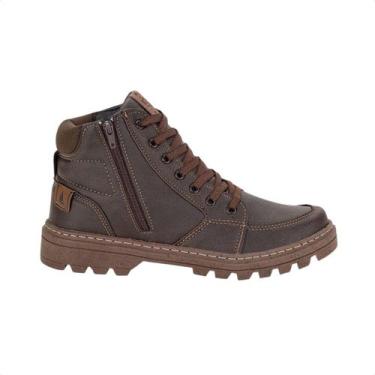 Imagem de Bota Masculina Coturno Confort Way Marrom, Cafe, 41