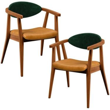 Imagem de Kit 02 Poltronas Decorativas Para Sala de Estar Cecília L02 material s