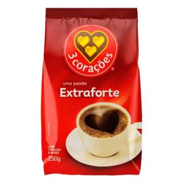 Imagem de Café torrado e moído 3 corações extra forte 250g