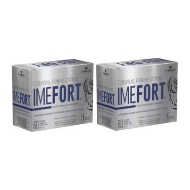 Imagem de Kit 2 Suplemento Imefort Cabelos Pele E Unhas 60 Cápsulas - La San-Day