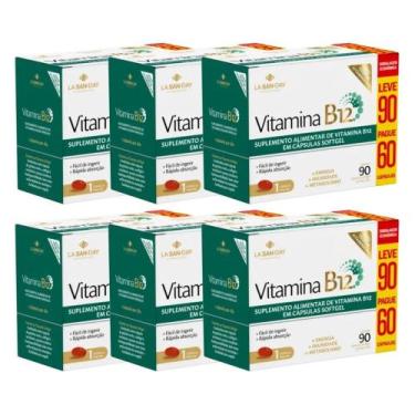 Imagem de Kit 6 Suplemento Vitamina B12 Com 90 Cápsulas - La San-Day