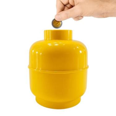 Imagem de Cofrinho Botijão Guarda Moedas Cofre Plástico Cores Diferen - Cofrinho