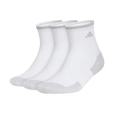 Imagem de adidas Pacote com 3 meias masculinas acolchoadas x 4, Branco/cinza claro, G