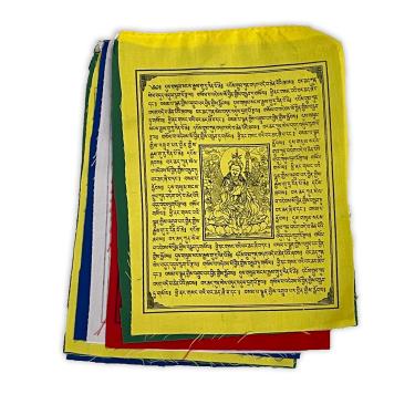 Imagem de Bandeiras de oração tibetana Guru Rinpoche do Nepal Conjunto de 10 bandeiras