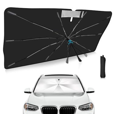 Imagem de Guarda-sol para para-brisa de atualização 2025, ajuste personalizado para BMW X3 2018-2025, capa de carro com proteção UV dobrável, escudo de chuva de emergência e protetor de painel - Acessório