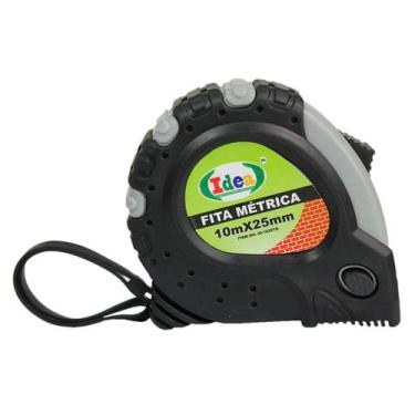 Imagem de Trena Manual Fita de Aço 10 Metros x 25mm Ponta Magnética - Idea