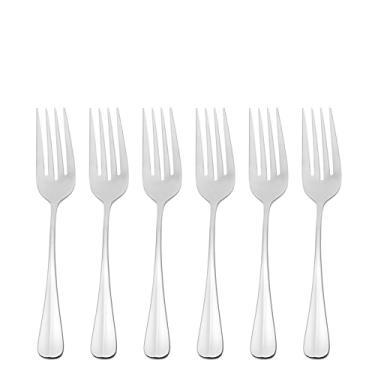 Imagem de Oneida Garfos de salada Savor, conjunto de 6, aço inoxidável prata