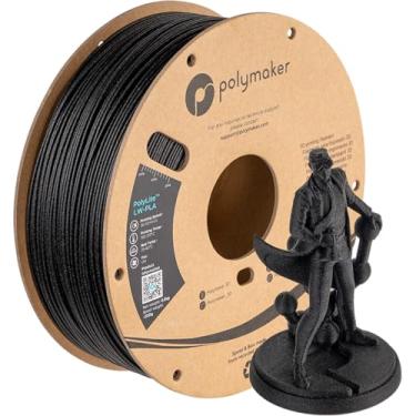 Imagem de Polymaker Filamento Lw Pla 1,75Mm Preto, Pré-Espumado Pla 800G Filamento 3D Leve - Impressora 3D Polylite Lw-Pla para Impressão de Avião Rc, Temperatura de Impressão de 190-210 °C. | Alta Rigidez | Fá