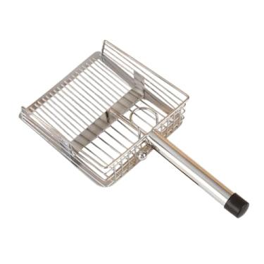 Imagem de WeiLaiKeQi Pá para areia de gato, pá coletora, fácil de limpar, peneira portátil de aço inoxidável eficiente, Faixa