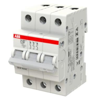 Imagem de Minidisjuntor ABB SJ203T-C10 - 10A, 3 Polos, Curva C, 3kA/5kA, 400/230