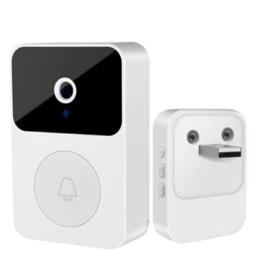 Imagem de Campainha Inteligente Wi-Fi com Câmera HD, Vídeo Porteiro Sem Fio, Visualização pelo Celular, Recarregável