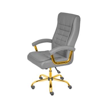Imagem de Cadeira Escritorio Oslo - Cinza | Dourado Brilho