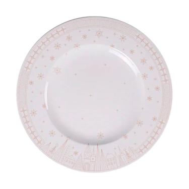 Imagem de Prato Raso Tramontina Natal Noel Em Porcelana 28cm