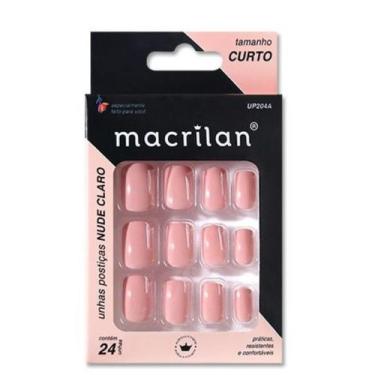 Imagem de Unhas Postiças UP204A Tamanho Curto Nude Claro - Macrilan