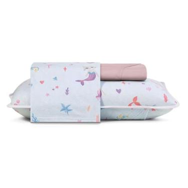 Imagem de Altenburg, Jogo Cama Casal 4Pcs Mundo Kids Malha Algodão Altenburg Cor:Mar Magia
