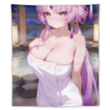 Imagem de LIEGBMEU Sexy Bikini Hot Anime Girl Tapeçaria 127.0 cmx152.4 cm Interior Exterior Wall Quilt Art Decoração de Tapeçaria Caprichosa, AC078