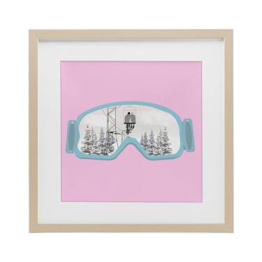 Imagem de Stupell Industries Winter Slopes Goggles Birch Impressão Emoldurada sob Vidro Design por Ashley Singleton, 40,6 x 40,6 cm