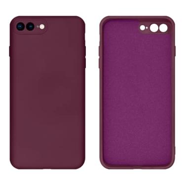 Imagem de Capinha Compativel com iPhone 7 Plus / 8 Plus Silicone Aveludado com Proteção de Câmera