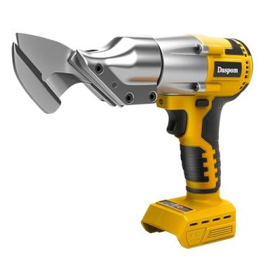 Imagem de Daspom Tesoura de metal sem fio compatível com bateria Dewalt 20 V, tesouras de corte de metal elétricas sem escova para cortar ferro, torque de 133 pés, cabeça giratória de 360 graus, apenas