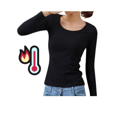Imagem de Blusa De Frio Feminina Termica Frio Intenso Apeluciada Cor:Bege;Gênero:Feminino;Tamanho:Único-Feminino