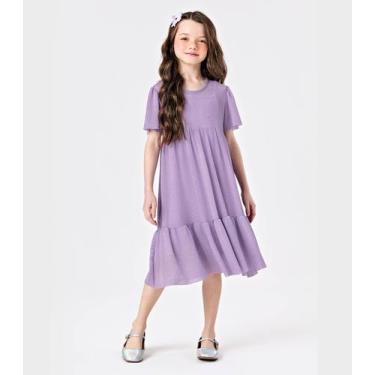 Imagem de Vestido Midi Com Sobreposicao Trick Nick Roxo, 6, Roxo