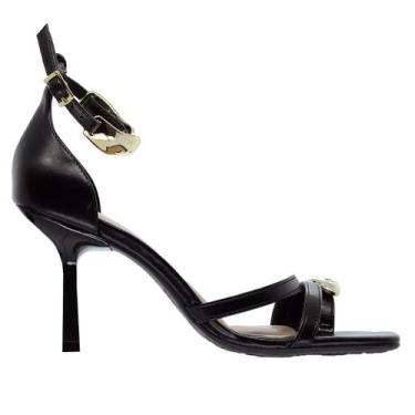 Imagem de Sandália Salto Fino Feminina Beira Rio 8490.314 Preta, 36, Preto