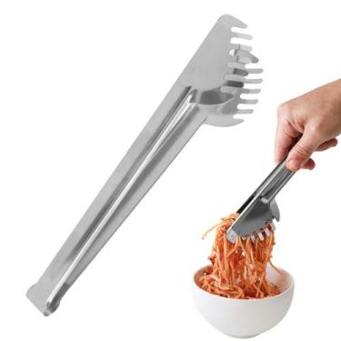 Imagem de Pegador Massas Saladas Frituras Macarrão Aço Inox 24cm - DAP, Prateado