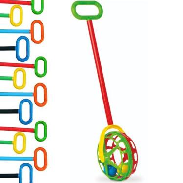 Imagem de Brinquedo Infantil De Empurrar Para Bebê Gira Gira 62cm - Divplast, Em