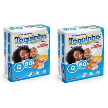 Imagem de Kit Fralda Descartável Toquinho de Gente Basic Plus Tamanho G - 120 Ti
