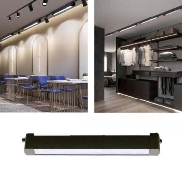 Imagem de Luminária (Preta) Luz Difusa Linear 20W De 33Cm Para Trilho - CBC, Biv