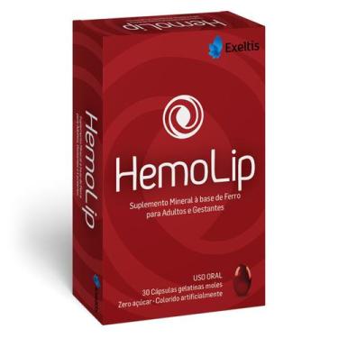 Imagem de Suplemento de Ferro 30 Capsulas Hemolip Adulto e Gestante - EXELTIS