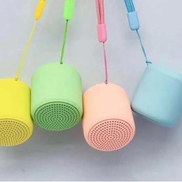 Imagem de Caixa de Som Bluetooth, Mini Speaker Portátil, 5 Cores, Controle Touch, LED RGB, Bateria Recarregável (Amarelo)