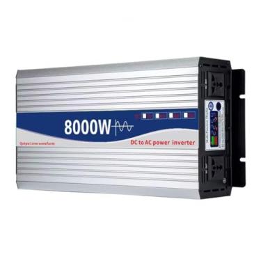 Imagem de Inversor de onda senoidal pura de carro 8000W, 12V-72V DC a 110V 220V CA Converter, inversor de energia com tela LED para caminhão, casa, RV, inversor de energia solar off-grid,24V to 110V