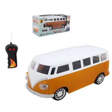 Imagem de Kombi Carrinho Retro Controle Remoto Acende Farol Luminoso Detalhes Classicos Brinquedo Infantil