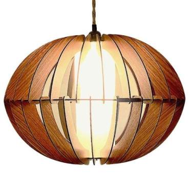 Imagem de Luminária Teto Tipo Pendente Samara Mdf - Completa Mdf Cru - LENOBRE